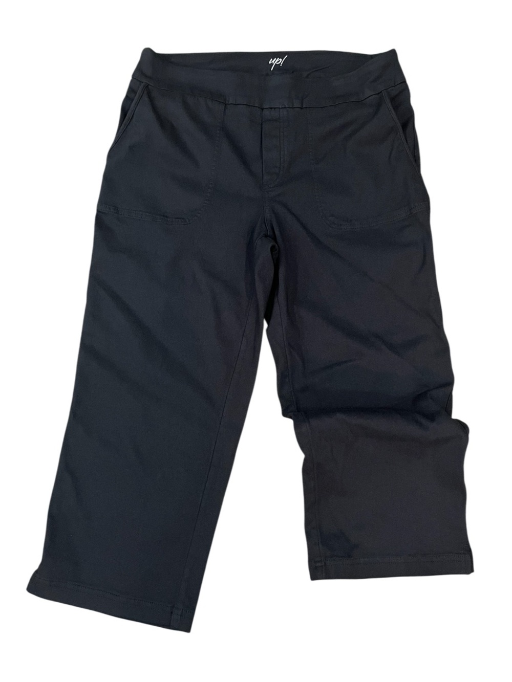 Up! Pull On Stretch Capri Pants Black Size Large